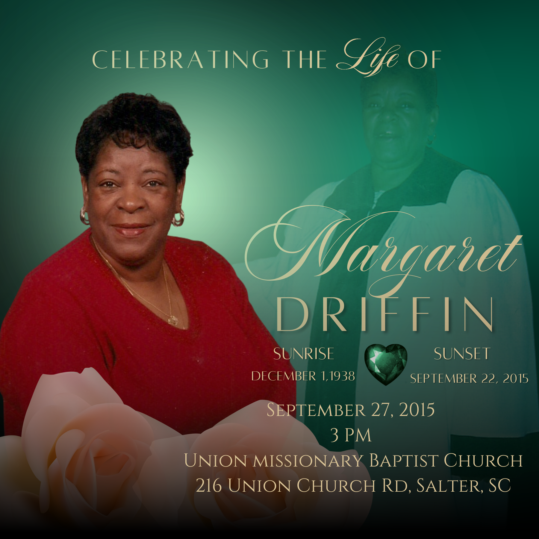 Funeral Announcement Flyer